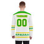 Custom Four-leaf clover Personalized Hockey Jersey HCKJ01-E0615-9