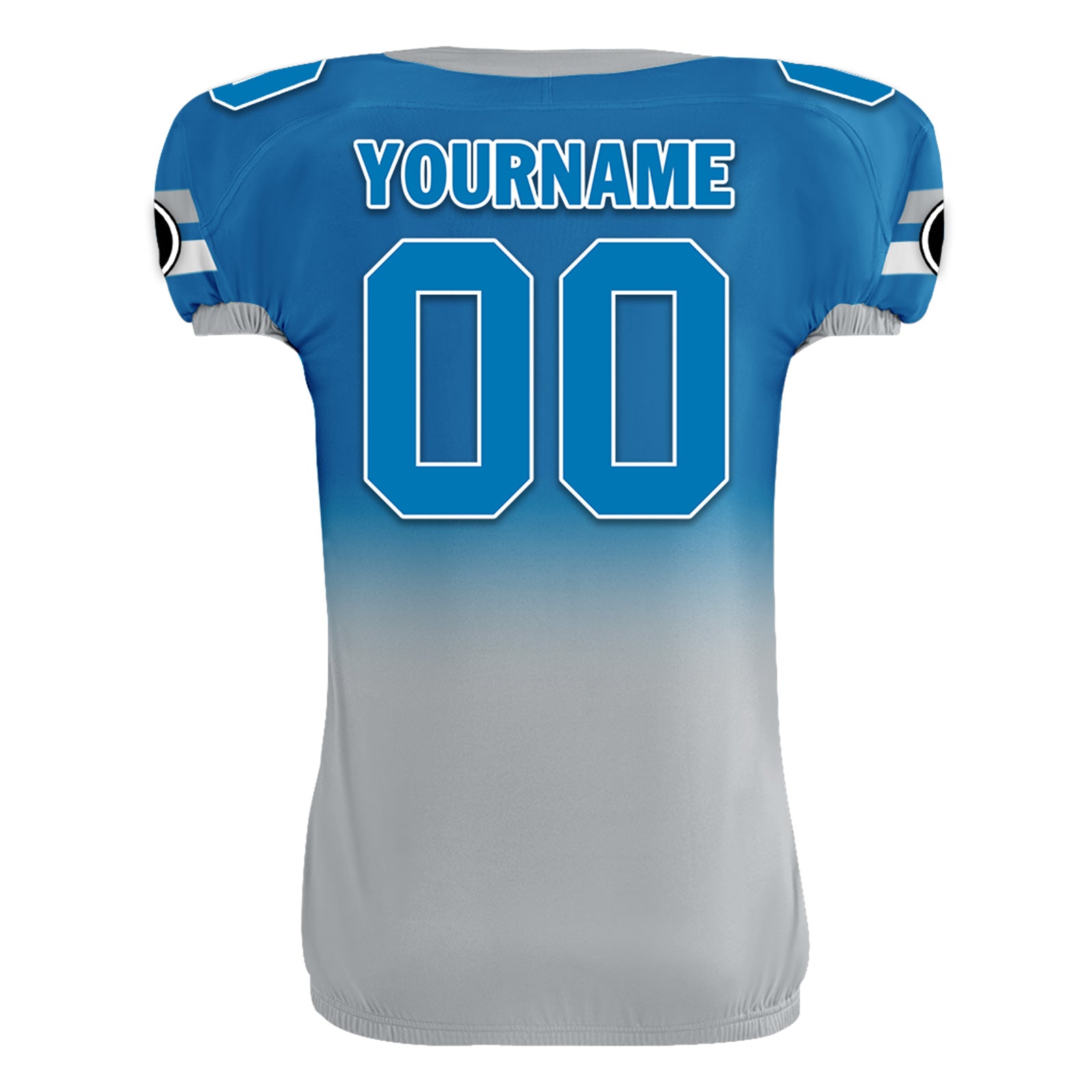 Custom Blue Gray Fade Fashion Detroit High-Performance American Football Jersey FBJ06-D020252-11