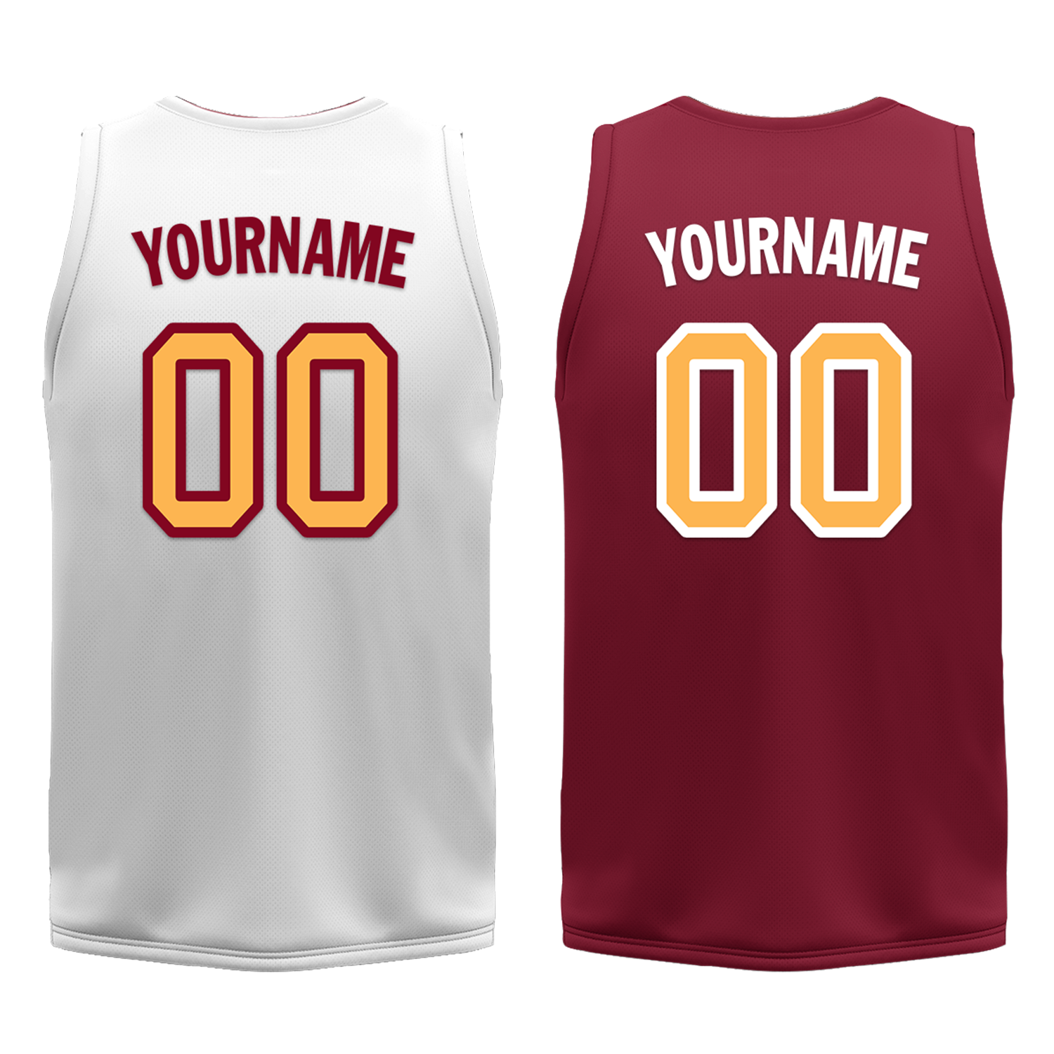 Custom White Red Classic Style Reversible Basketball Uniform Personalized Ordinary BBJR-D017012