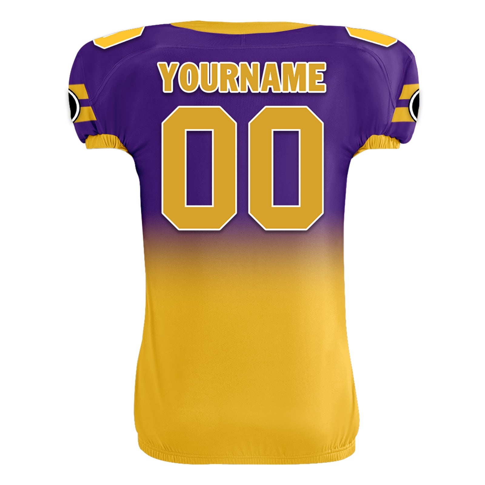 Custom Purple Yellow Fade Fashion Minnesota High-Performance American Football Jersey FBJ06-D020252-17