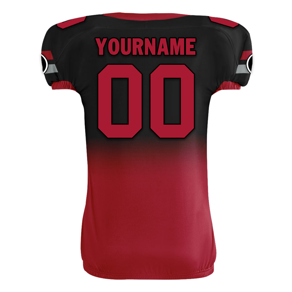 Custom Black Red Fade Fashion Atlanta High-Performance American Football Jersey FBJ06-D020252-3