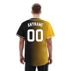 Custom Yellow Black Gradient Fashion Personalized Authentic Baseball Jersey BSBJ01-D0a7a00