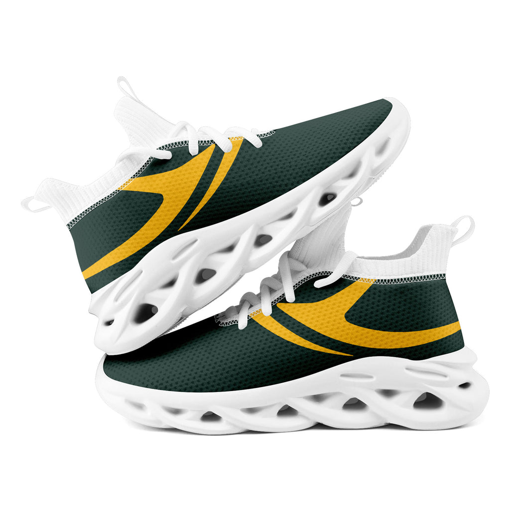 Custom Green Green Bay Football Jersey and Sports Shoes Combo Offer Personalized Combo ZH-D025008-13
