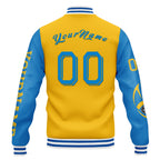 Custom Yellow Blue Los Angeles Jacket and Sports Shoes Combo Offer Personalized Combo ZH-D020294-22