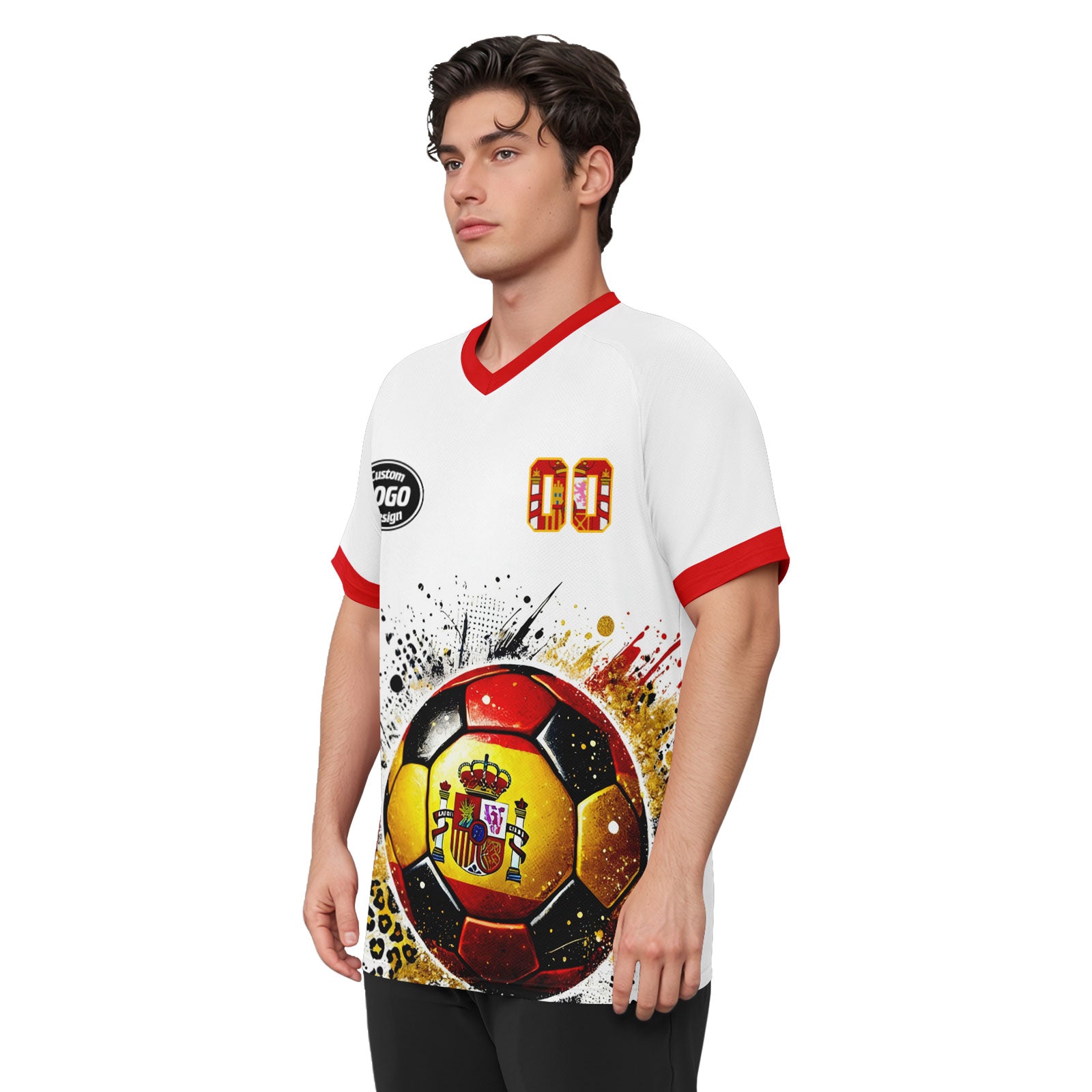 Custom Spain 2026 World Cup Football Shirt Customized Soccer Jersey for Fans Add Your Name & Number FZ190-F025072-4