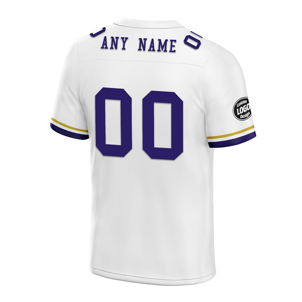 Custom White Baltimore Personalized Authentic Football Jersey FBJ02-D020263-2