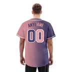 Custom Purple Pink Gradient Fashion Personalized Authentic Baseball Jersey BSBJ01-D0a7a0e