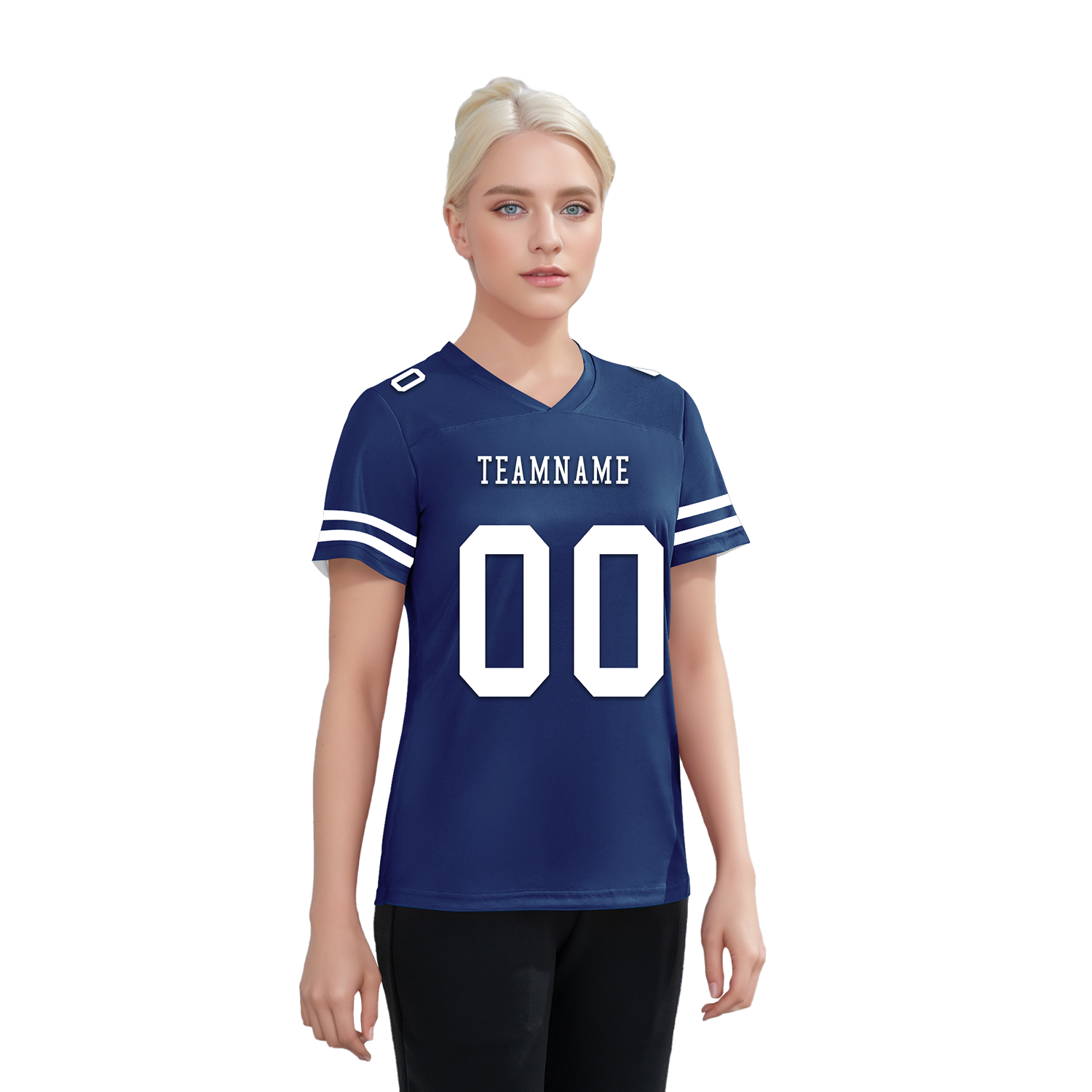 Custom Blue Classic Style Personalized Authentic Football Jersey FBJ02-bd0a70bf