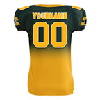 Custom Green Yellow Fade Fashion Green Bay High-Performance American Football Jersey FBJ06-D020252-13