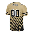 Custom Beige Black Louisiana Personalized Authentic Football Jersey FBJ02-D023033-19