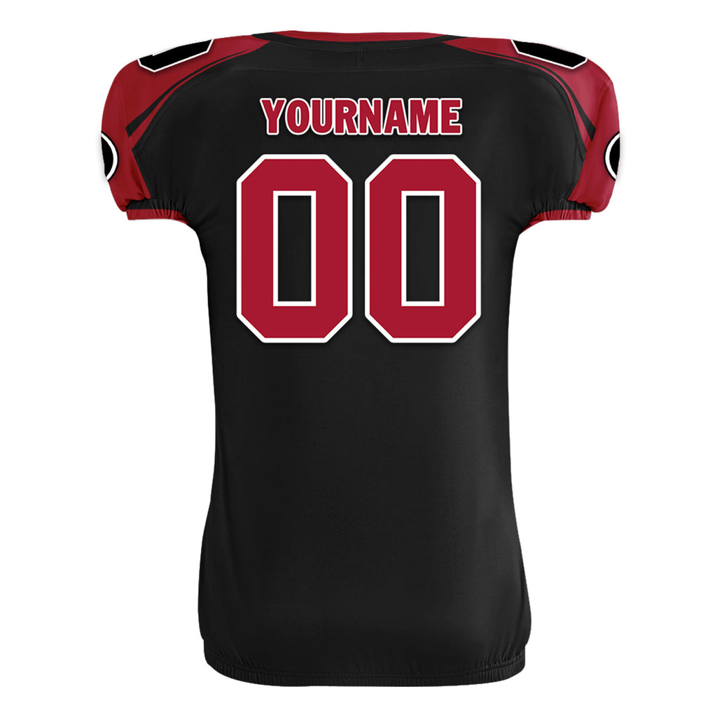 Custom Red Black Georgia High-Performance American Football Jersey FBJ06-D023001-3