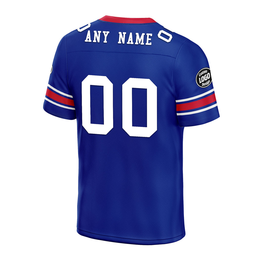 Custom Royal New York Personalized Authentic Football Jersey FBJ02-D020256-11