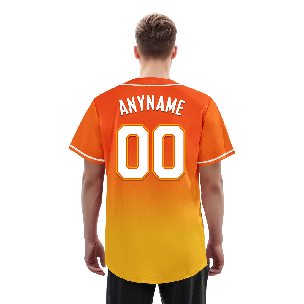 Custom Yellow Orange Fade Fashion Personalized Authentic Baseball Jersey BSBJ01-D0a70c8