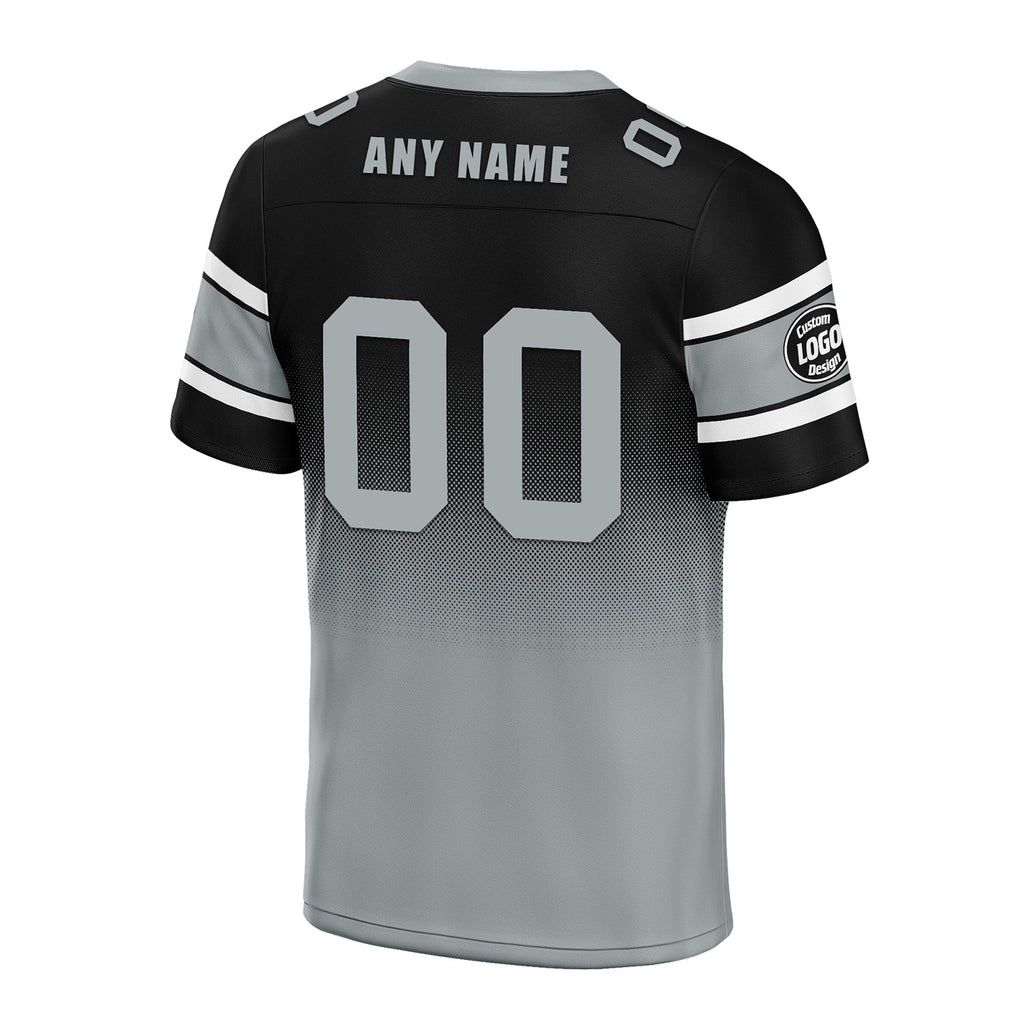 Custom Black Gray Las Vegas Personalized Authentic Football Jersey FBJ02-D020249-20