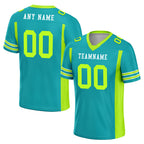 Custom Mint Green Striped Sleeves Personalized Authentic Football Jersey FBJ02-D06047