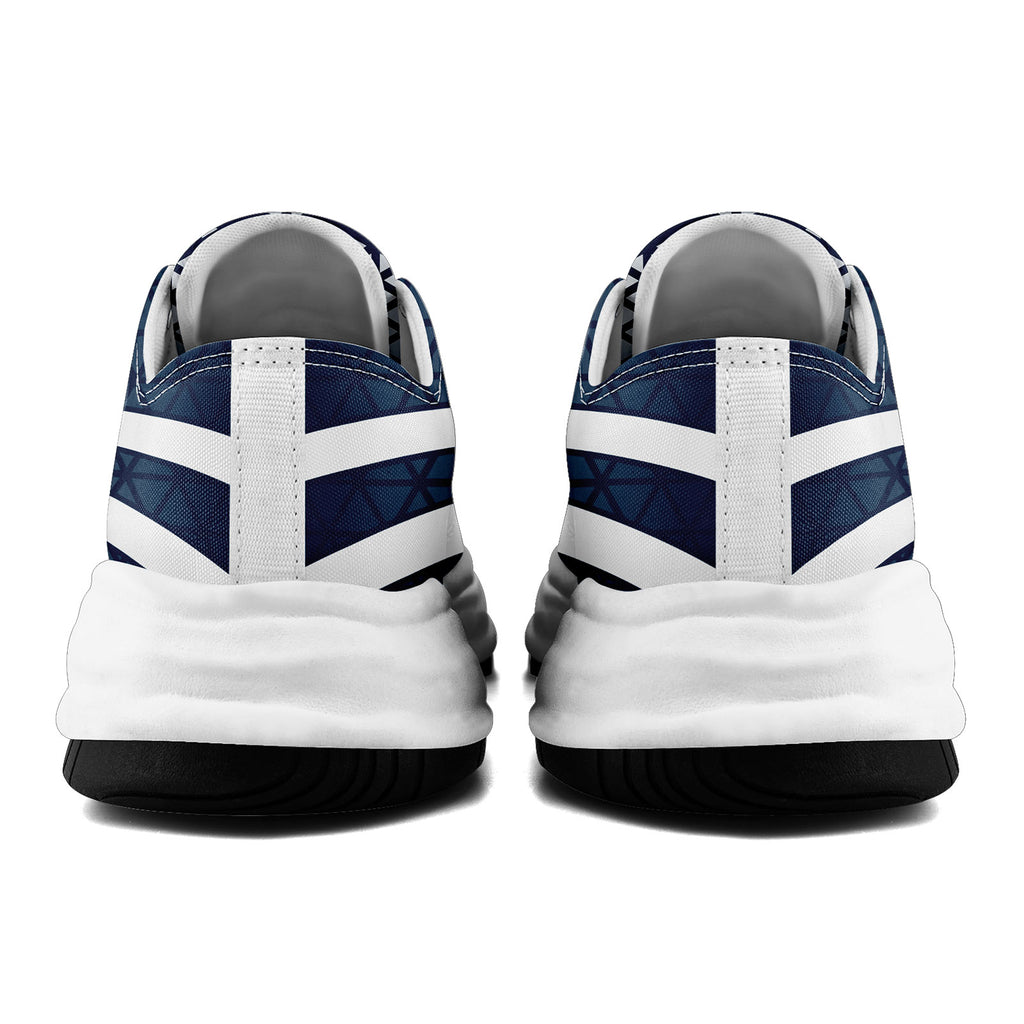 Custom Blue White Texas Football Jersey and Sports Shoes Combo Offer Personalized Combo ZH-D023031-9