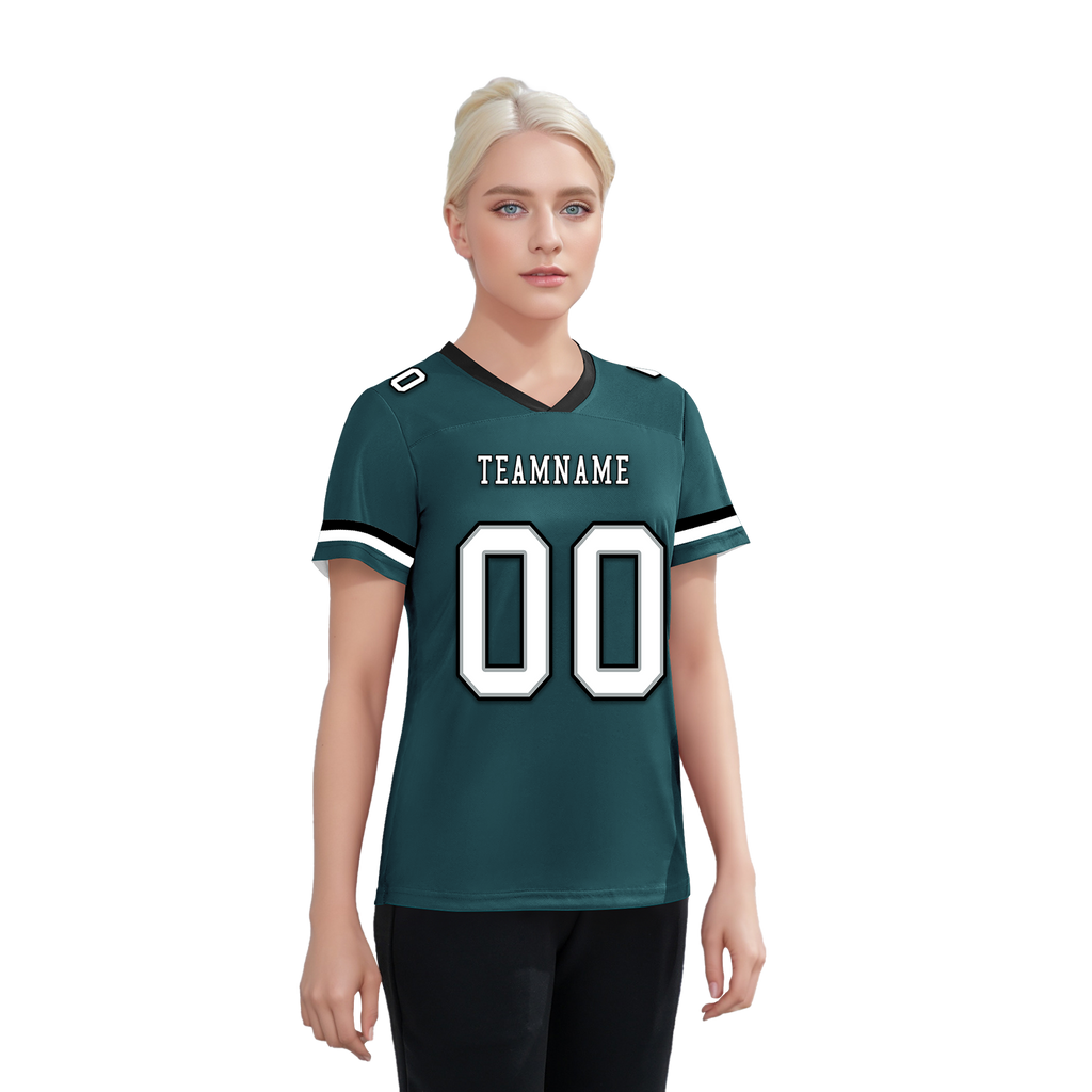 Custom Cyan Classic Style Personalized Authentic Football Jersey FBJ02-bd0a70ab