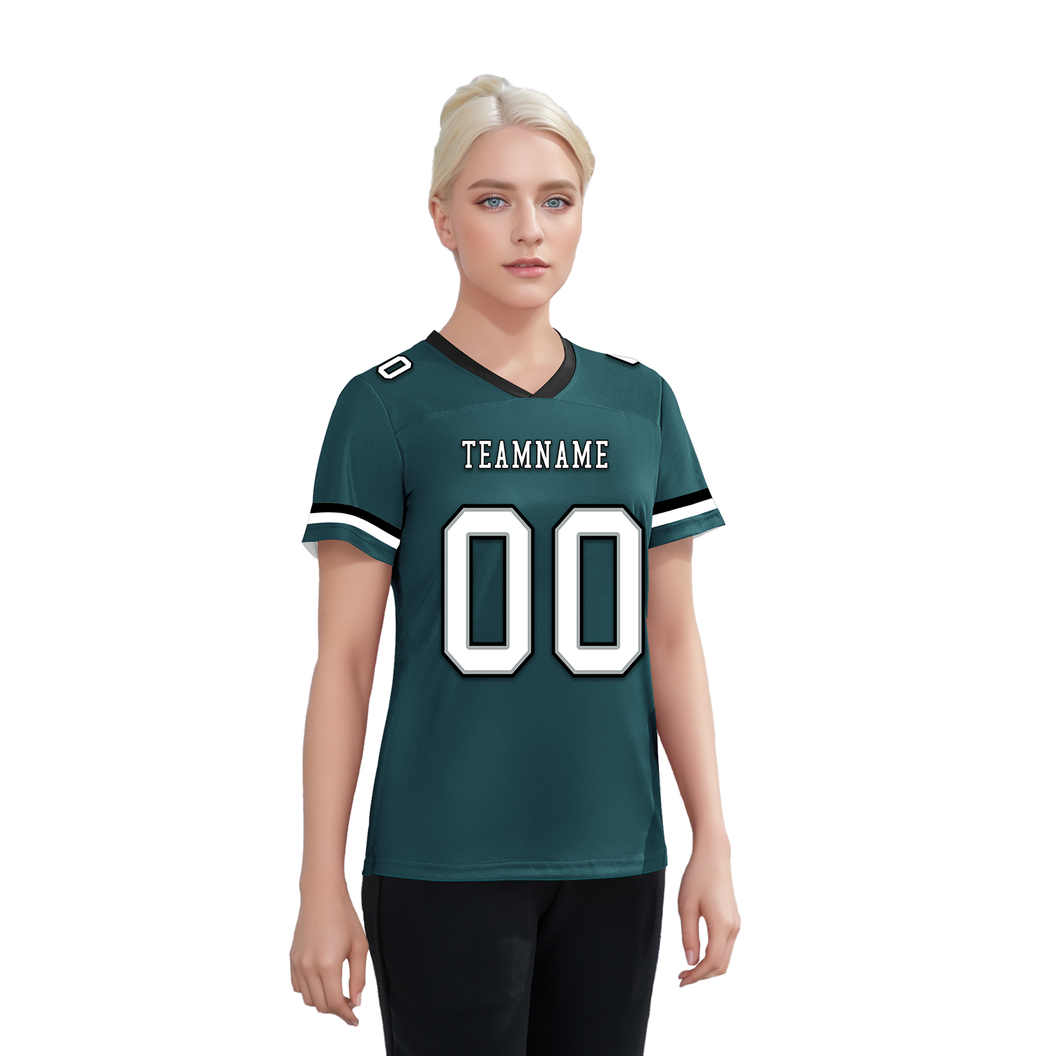 Custom Cyan Classic Style Personalized Authentic Football Jersey FBJ02-bd0a70ab