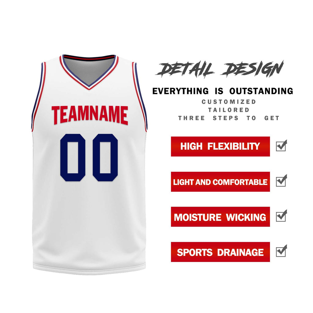Custom White Red Black Philadelphia City Edition Personalized Reversible Basketball Set Sports Basketball Jersey BBJ01R-D0610-23