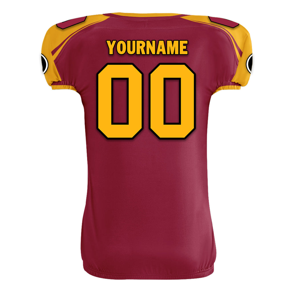 Custom Red Yellow Arizona High-Performance American Football Jersey FBJ06-D023001-1