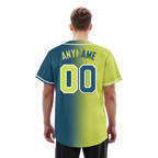 Custom Yellow Green Gradient Fashion Personalized Authentic Baseball Jersey BSBJ01-D0a709d