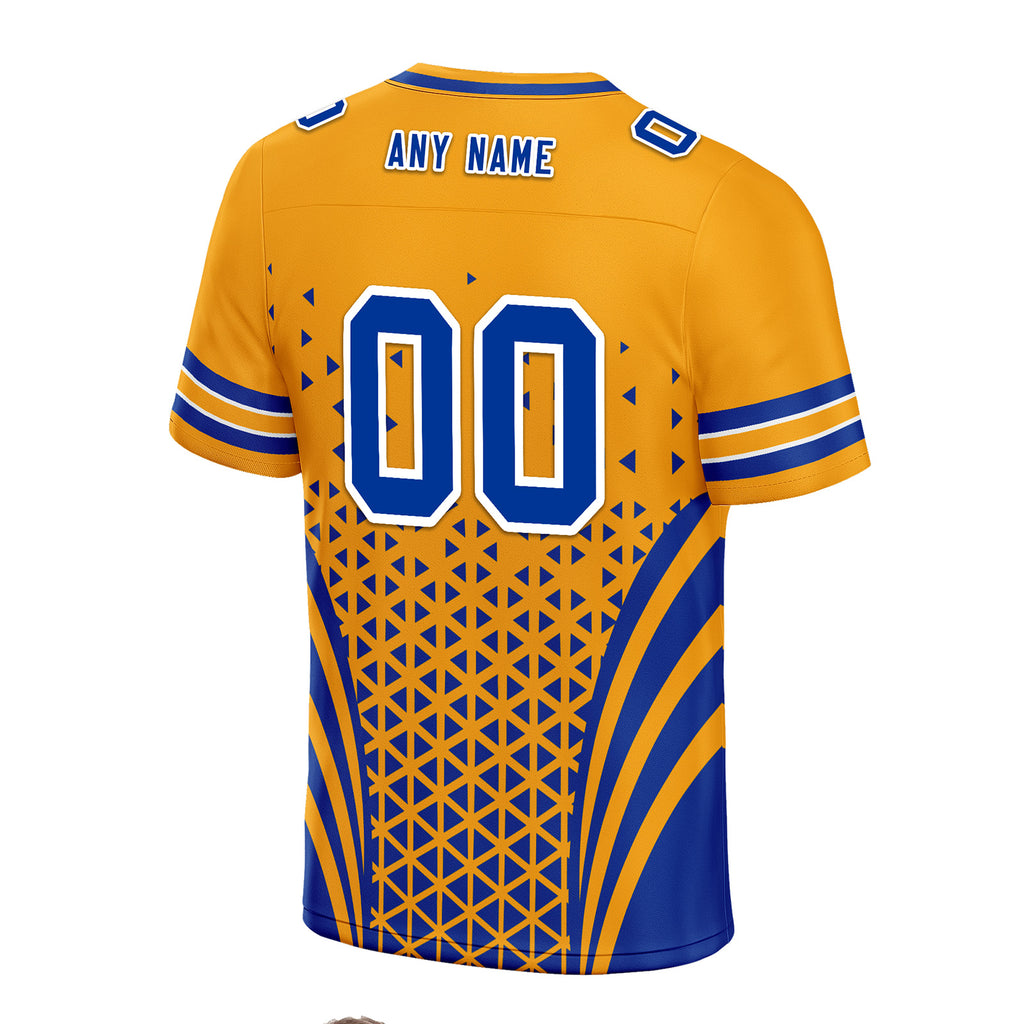 Custom Yellow White California Personalized Authentic Football Jersey FBJ02-D023033-15