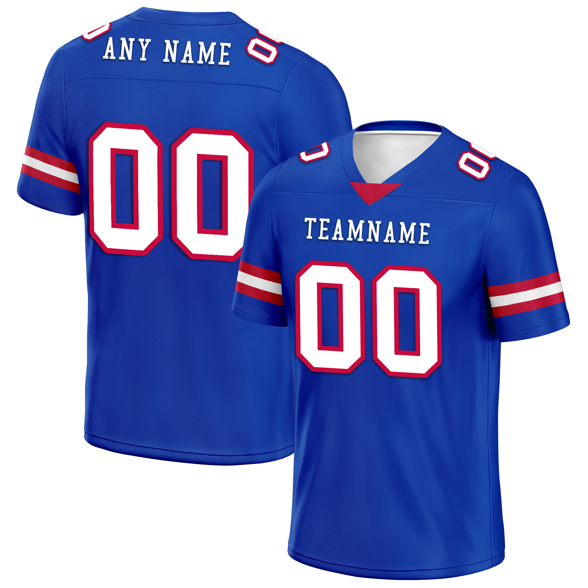 Custom Blue Classic Style Personalized Authentic Football Jersey FBJ02-bd0a70ca