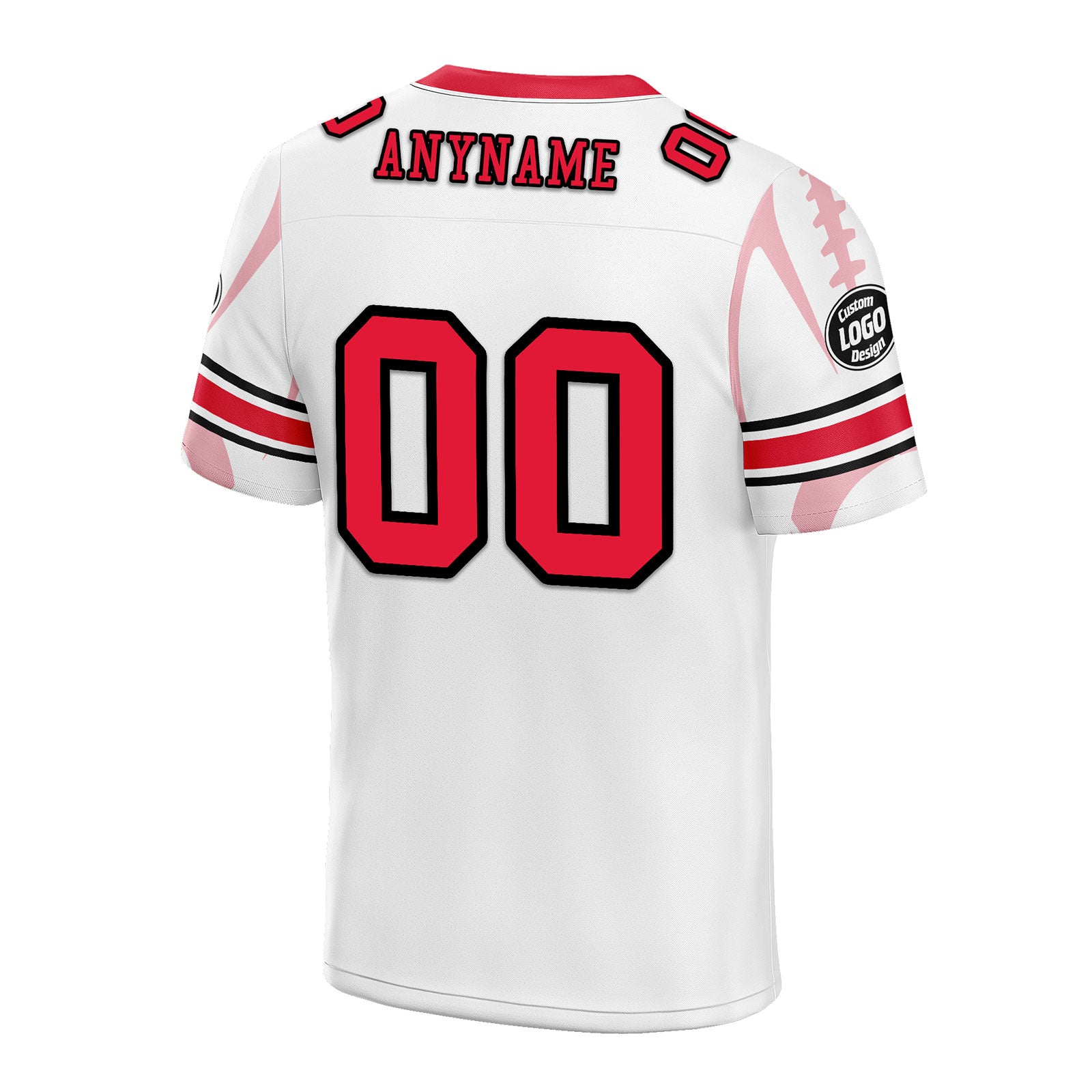 Custom White Red Kansas City Personalized Authentic Football Jersey FBJ02-D025033-18