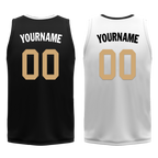 Custom Black White Classic Style Reversible Basketball Uniform Personalized COOLMAX BBJR-D017044