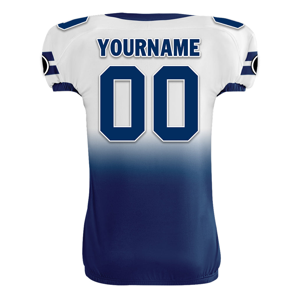 Custom White Blue Fade Fashion Indianapolis High-Performance American Football Jersey FBJ06-D020252-14