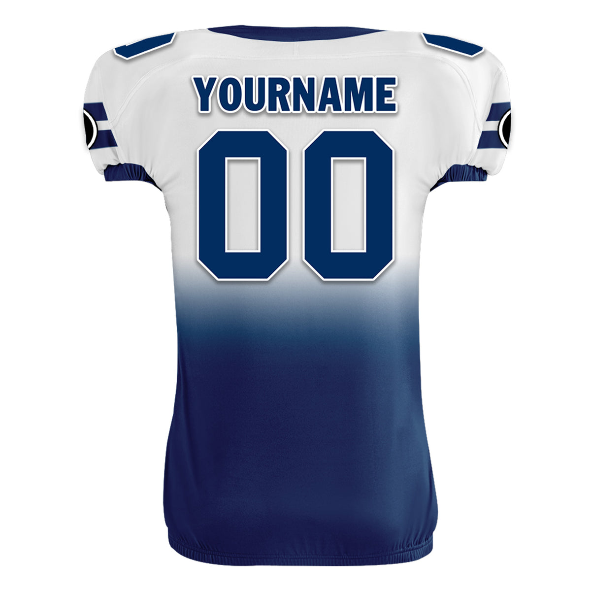Custom White Blue Fade Fashion Indianapolis High-Performance American Football Jersey FBJ06-D020252-14
