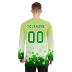 Custom Four-leaf clover Personalized Hockey Jersey HCKJ01-E0615-5