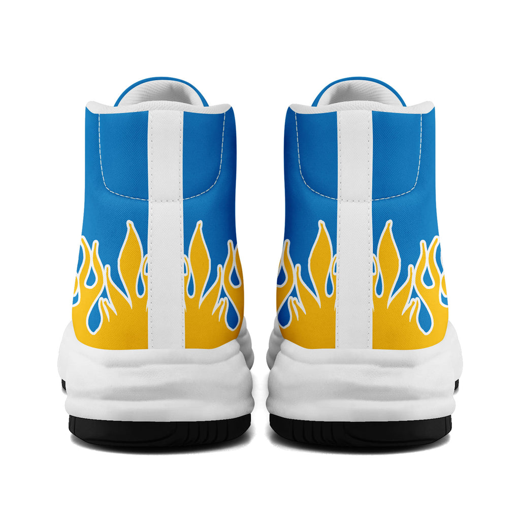 Custom Blue Yellow Los Angeles Football Jersey and Firesoul Sports Shoes Combo Offer Personalized Combo ZH-D020273-22