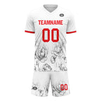 Custom White Red Soccer Sets Jersey Personalized SCJ101-D28030