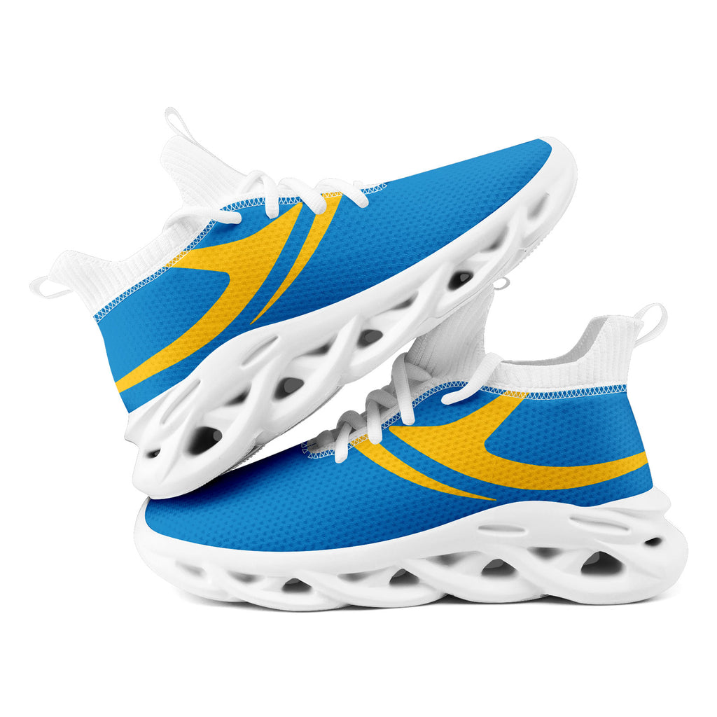 Custom Blue Los Angeles Football Jersey and Sports Shoes Combo Offer Personalized Combo ZH-D025008-24