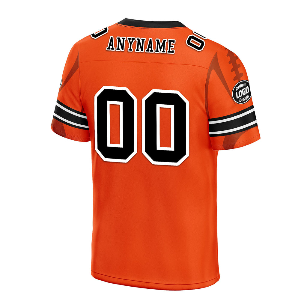 Custom Orange Cincinnati Personalized Authentic Football Jersey FBJ02-D025033-6
