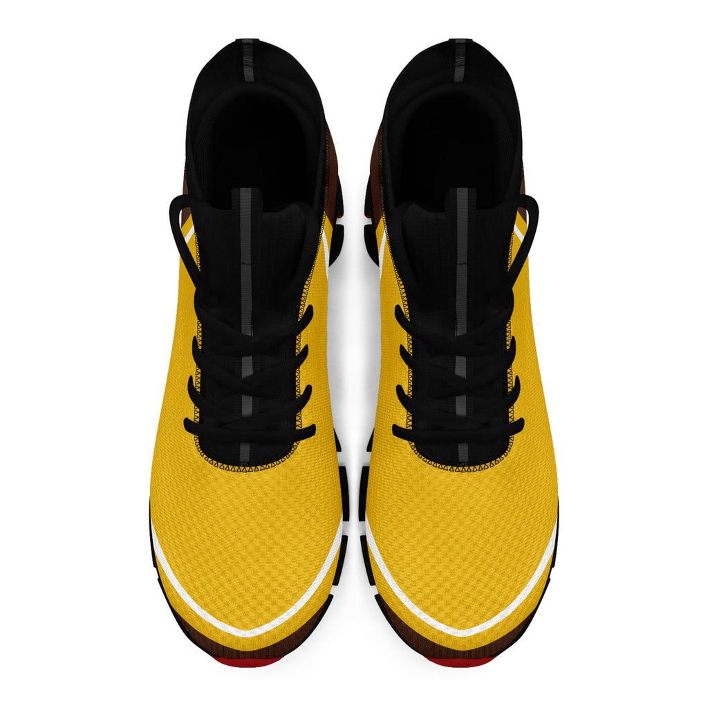 Custom Brown Yellow Maxsoul Shoes Personalized Sneaker FN030XD-D020388-14