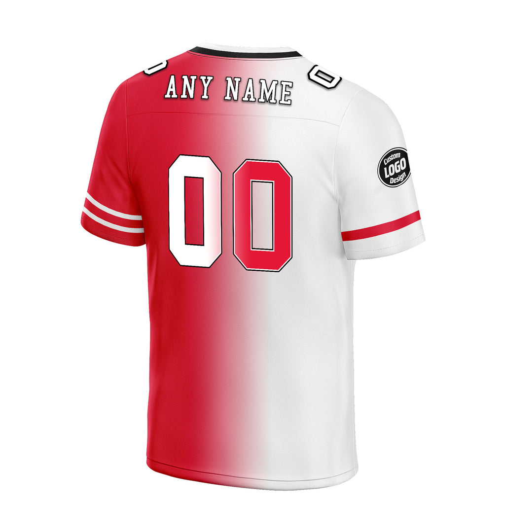 Custom Red White Missouri Personalized Authentic Football Jersey FBJ02-D028017-25