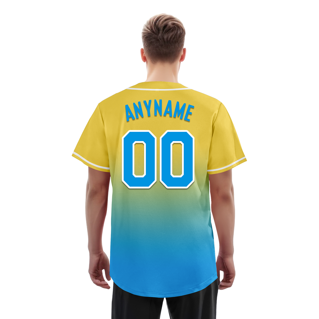 Custom Yellow Blue Fade Fashion Personalized Authentic Baseball Jersey BSBJ01-D0a70fc