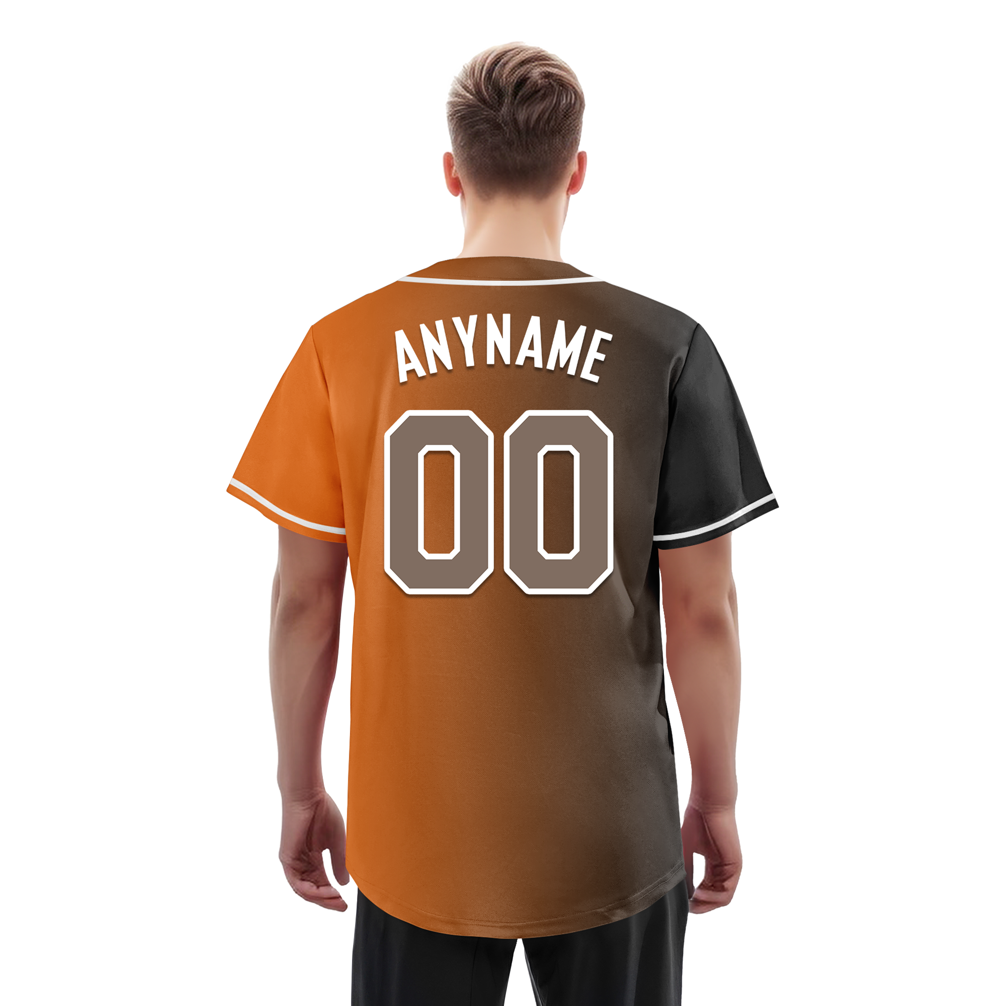Custom Grey Orange Gradient Fashion Personalized Authentic Baseball Jersey BSBJ01-D0a7097
