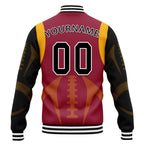 Custom Red Arizona Jacket Bomber Full-Snap Varsity Letterman Personalized Jacket FZ005-D025004-1