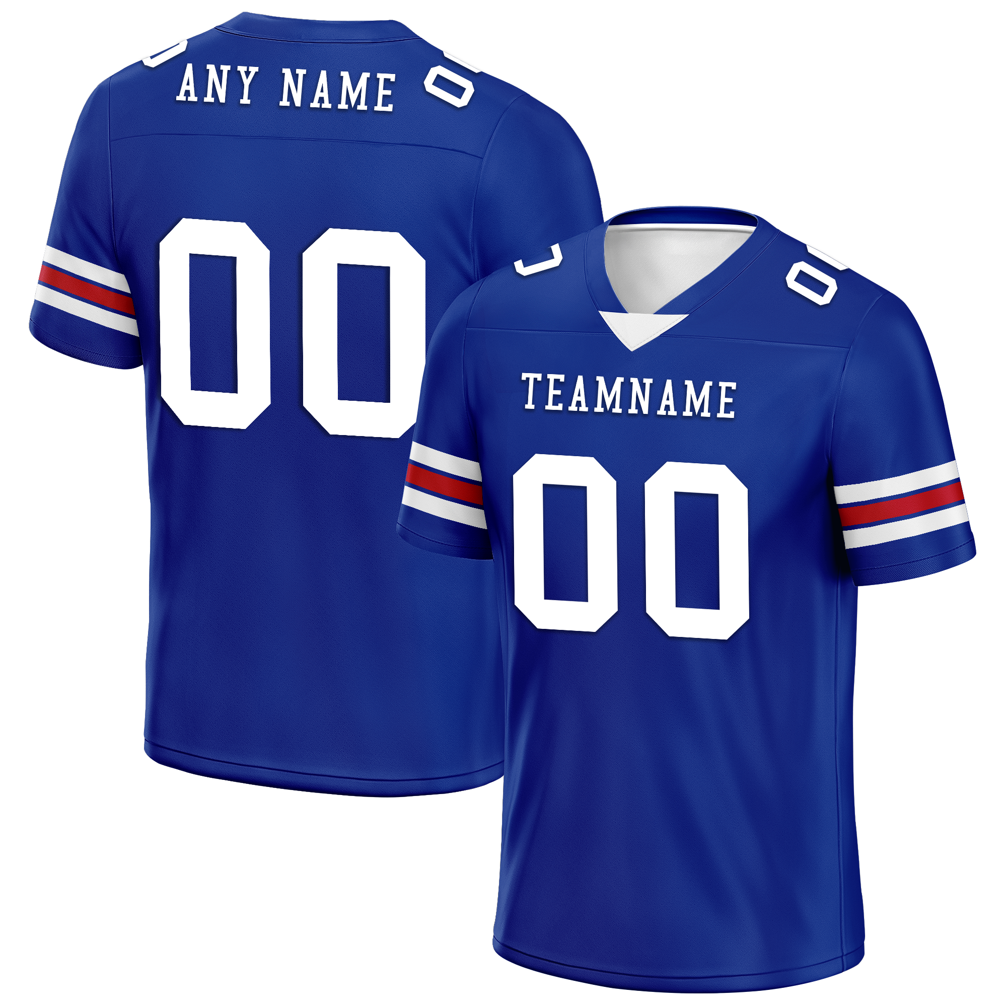 Custom Blue Classic Style Personalized Authentic Football Jersey FBJ02-bd0a70aa