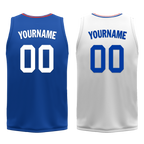 Custom Blue White Classic Style Reversible Basketball Uniform Personalized Ordinary BBJR-D017031