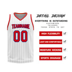 Custom White Red Black New York City Edition Personalized Reversible Basketball Set Sports Basketball Jersey BBJ01R-D0610-20