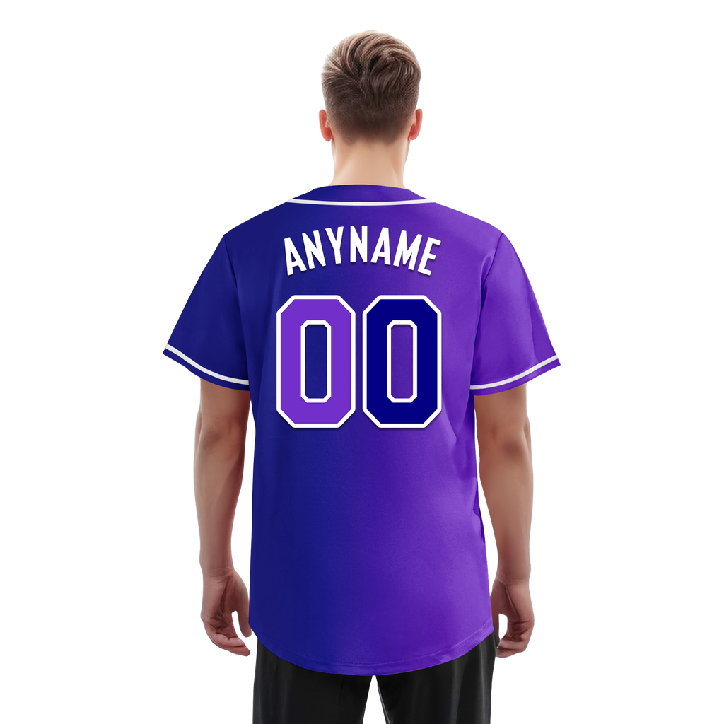 Custom Purple Blue Gradient Fashion Personalized Authentic Baseball Jersey BSBJ01-D0a7a0b