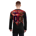 Custom Black Red Purple Orange Gothic Personalized Hockey Jersey HCKJ01-E0601-06