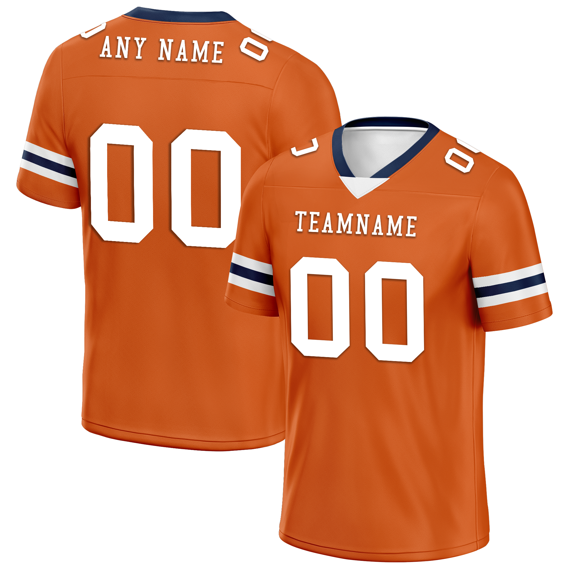 Custom Orange Classic Style Personalized Authentic Football Jersey FBJ02-bd0a70b8