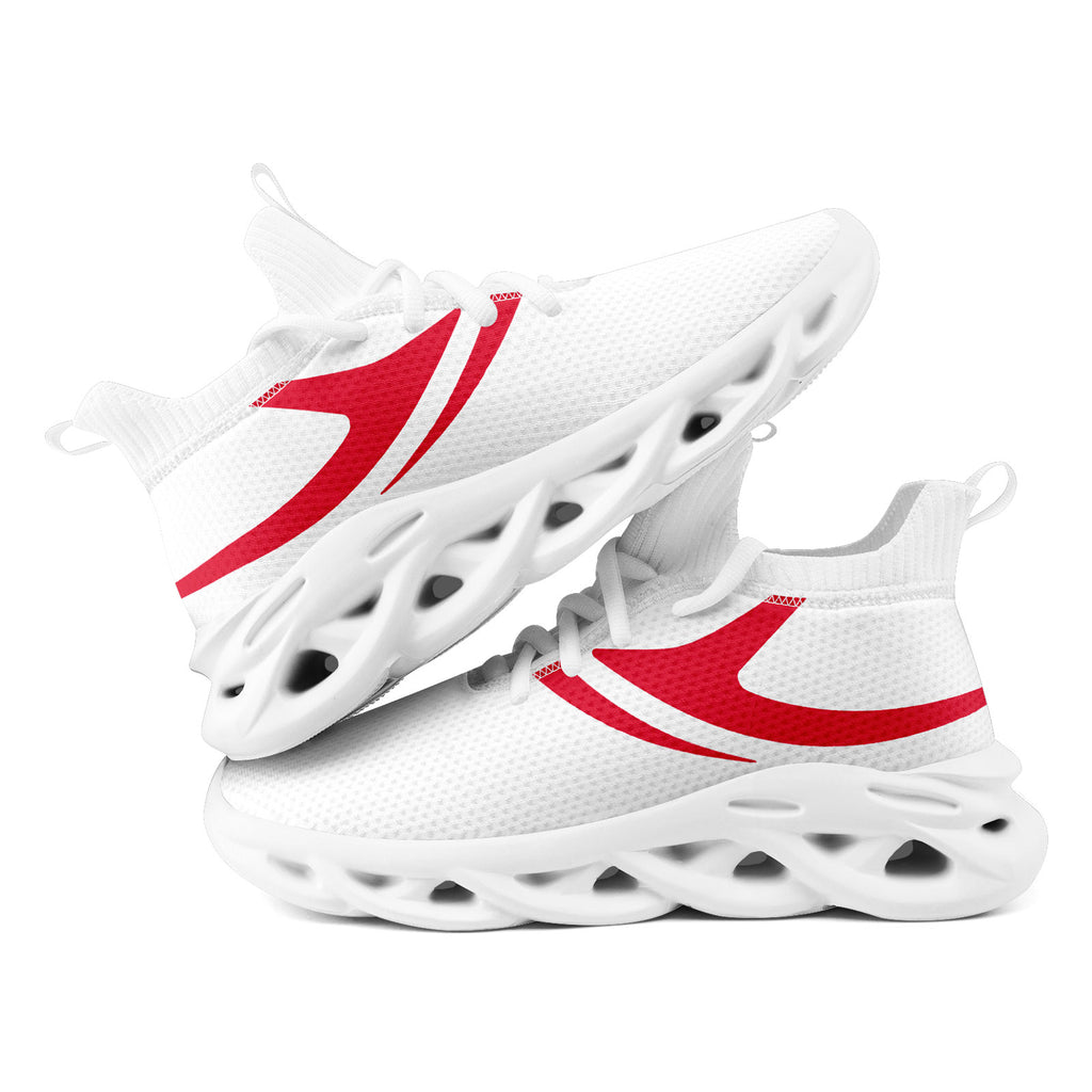 Custom White Red Kansas City Football Jersey and Sports Shoes Combo Offer Personalized Combo ZH-D025008-18