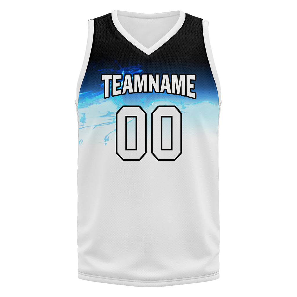 Custom White Blue City Edition Personalized Sports Uniform Authentic Basketball Jersey BBJ01-D06101-18