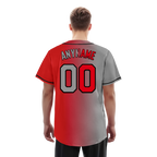 Custom Grey Red Gradient Fashion Personalized Authentic Baseball Jersey BSBJ01-D0a7aad